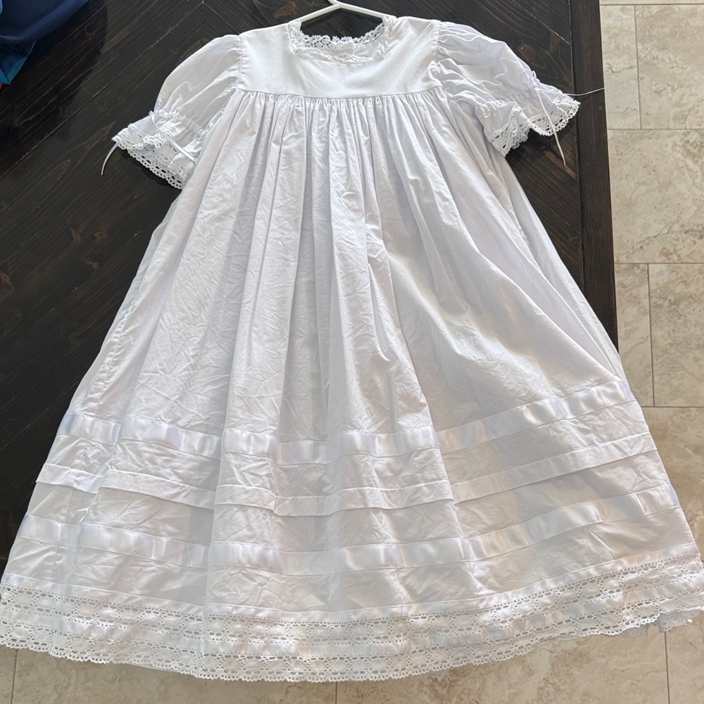Strasburg Lace-Trim Girls' gown